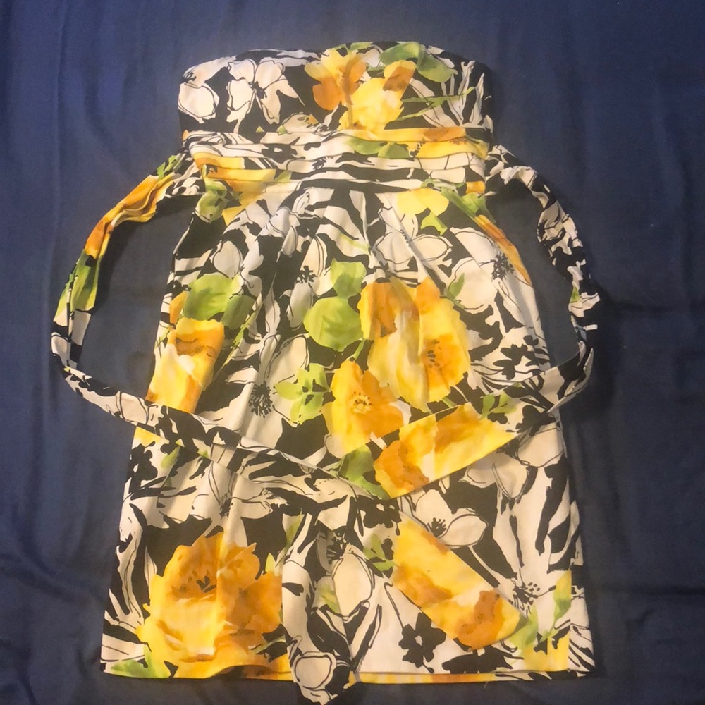 Floral Crop Top/Strapless Dress